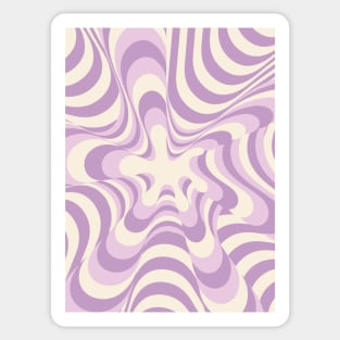 Abstract Groovy Retro Liquid Swirl Purple Pattern Sticker